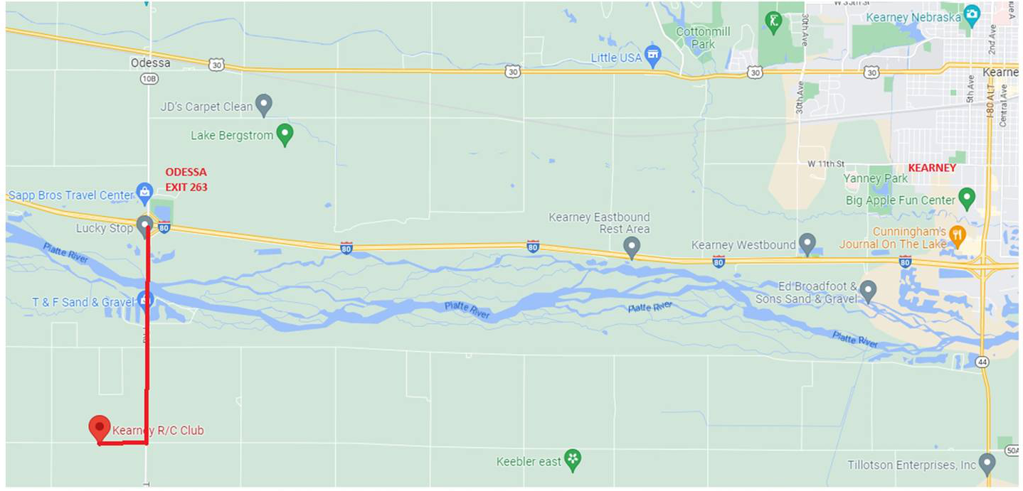 Map showing field location